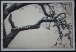 Toshi Yoshida - Plum Tree and Blue Magpie
